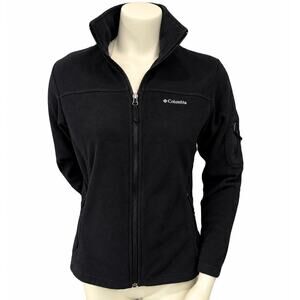 Columbia Full Zip Fleece Jacket Women’s Size S Black Outdoor Casual